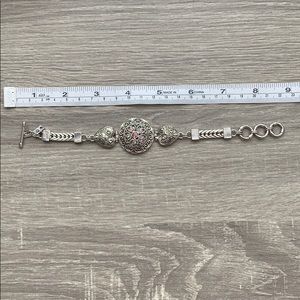 Pink rhinestone bracelet